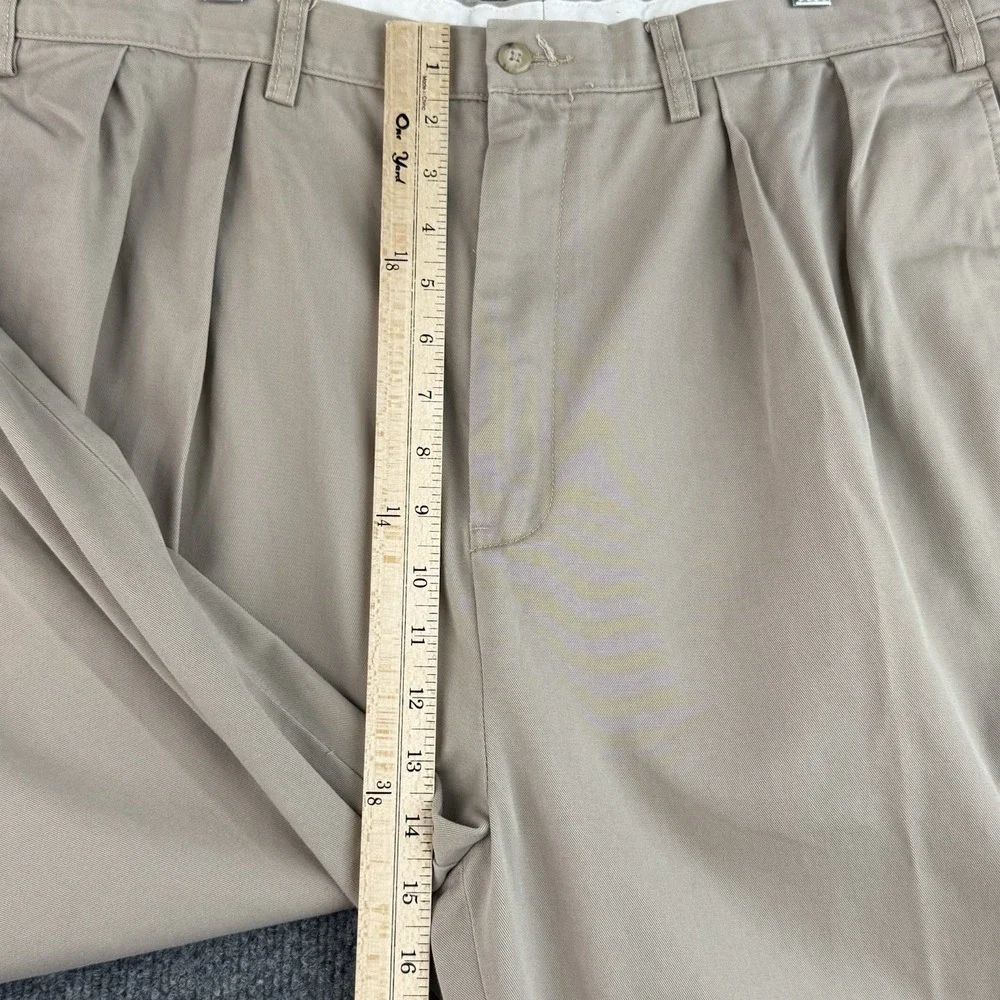 Polo Ralph Lauren Andrew Chino Pants Men's 38x32 Tall Tan Pleated Classic Cotton